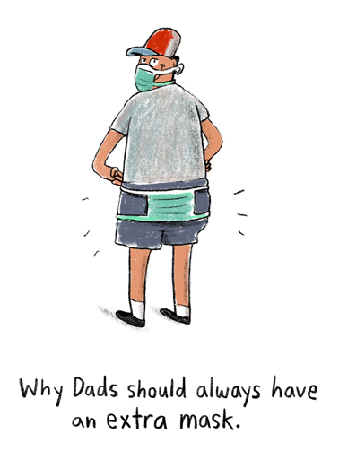 Funny Father's Day Card - "Dad Masks" from CardFool.com